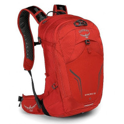 OSPREY Cyklistický batoh + Pláštenka na batoh  Syncro 20 Firebelly Red O/S BATOH 
