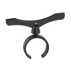 FORCE držiak cenovky plastový pre 31,8 mm, 80 mm, čierny