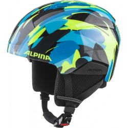 ALPINA Detská lyžiarska prilba PIZI neon-blue green
